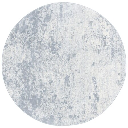 Safavieh 10 x 10 ft. Brentwood Power Loomed Round Area Rug; Grey & Ivory BNT822H-10R